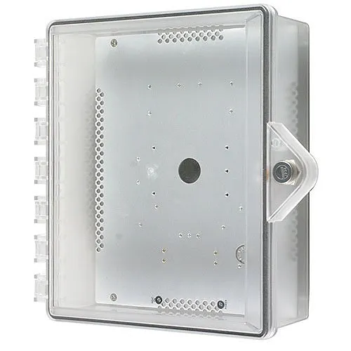 STI 7520-HTR Heated NEMA 4X Protective Cabinet with Backplate and Key Lock, Clear