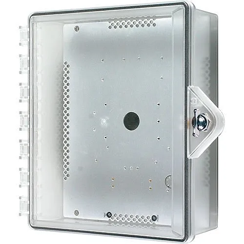STI 7521-HTR Heated NEMA 4X Protective Cabinet with Backplate and Thumb Lock, Clear