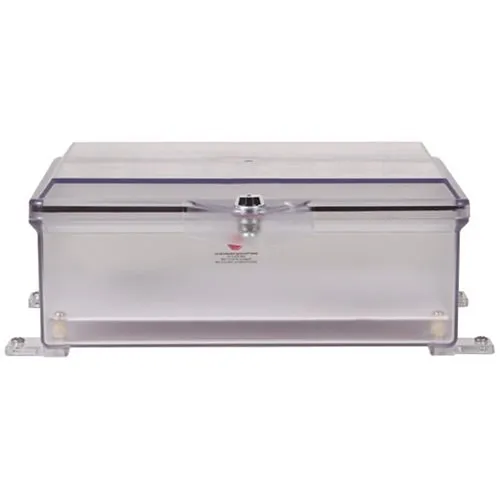 STI STI-7521 Type 4X Protective Cabinet with Backplate and Thumb Lock, Polycarbonate - Clear