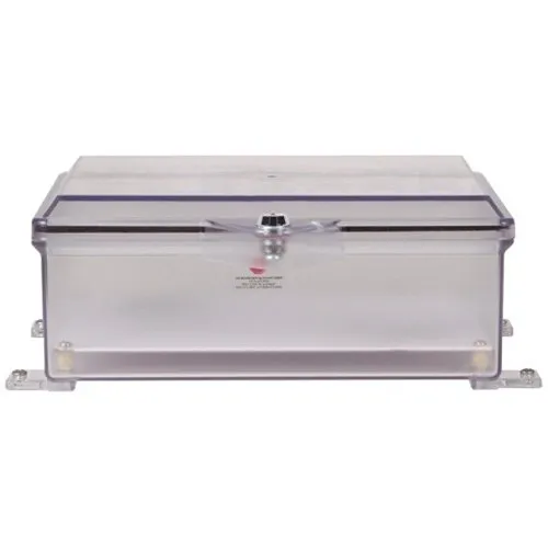 STI STI-7521 Type 4X Protective Cabinet with Backplate and Thumb Lock, Polycarbonate - Clear