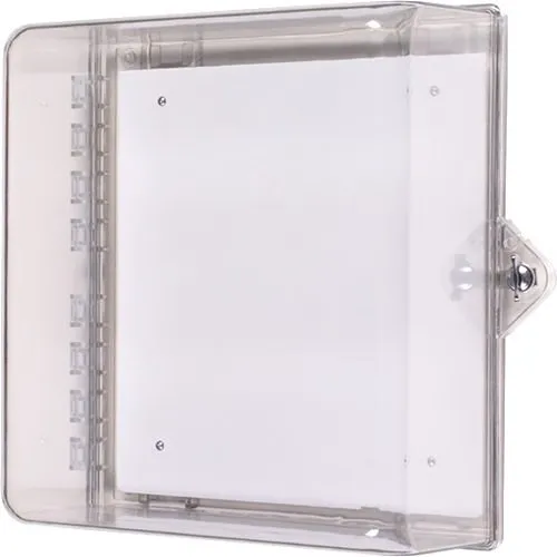 STI 7531 Protective Cabinet, Polycarbonate with Backplate, Thumb Lock, Clear