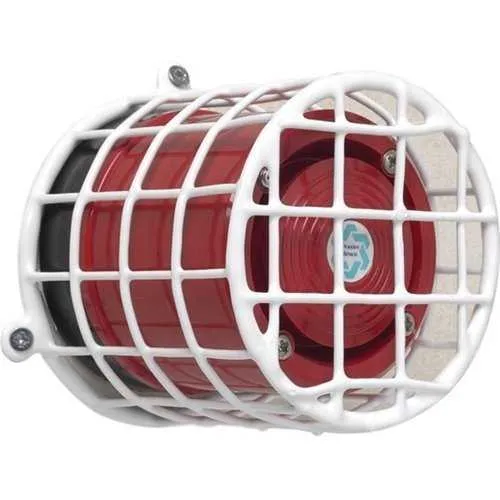 STI 9615 Beacon and Sounder Cage, 3.75"H 3.75"W 3.5"D, White