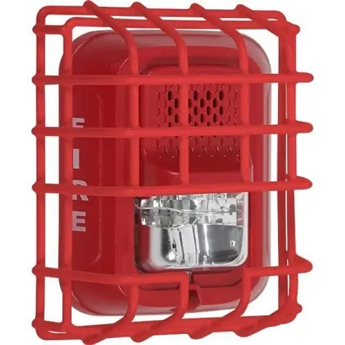 STI-9764-R Horn / Strobe Wall Mounted Damage Stopper, 6.6"x6"x2.5", Red