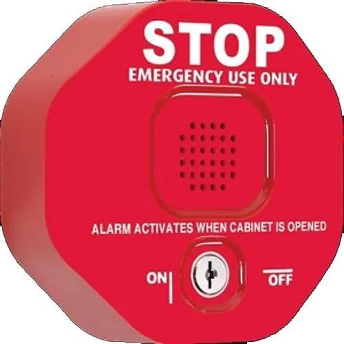 STI 6453AED Wireless Exit Stopper Cabinet Replacement Stop Sign Alarm, Red