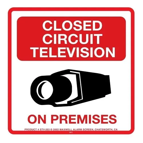 Maxwell STV203DI Sign Only, 10.5" x 10.5", Red and Black