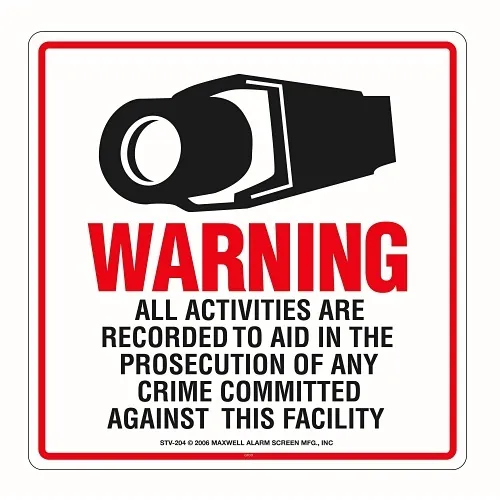 Maxwell STV204-24X24 Sign Only 24" x 24", Red and Black