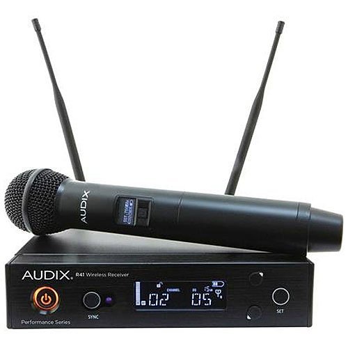 Audix AP41 OM2 40 Series Wireless Microphone System, R41 Diversity Receiver with H60/OM2 Handheld Transmitter, 522MHz 554MHz