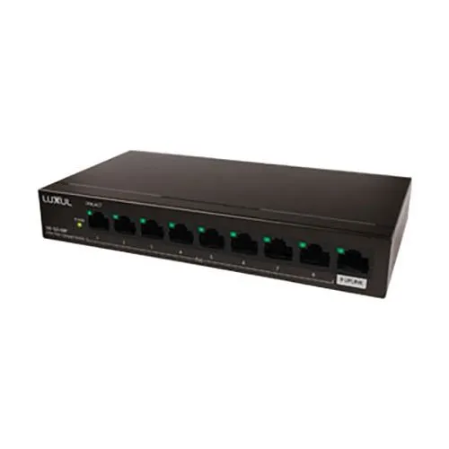 Luxul SW-100-08P 8-Port Unmanaged PoE+ Switch, 92W