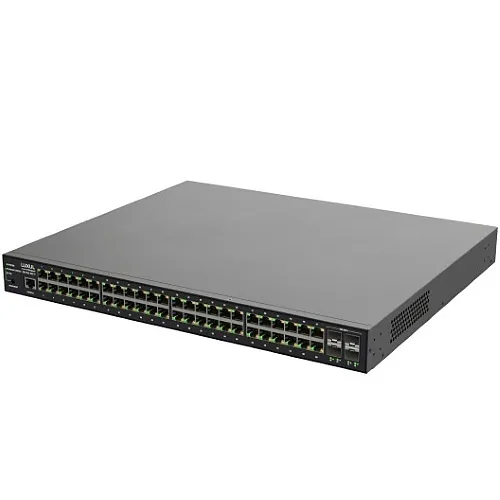 Luxul SW-615-48P-F 48 PoE+/ 4 (10G) SFP+ Front-Facing Ports, 1 Gb L2/L3 Managed Switch, US Power Cord