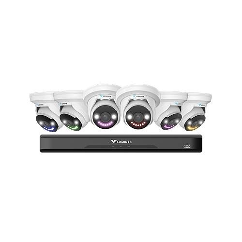 Luminys K86-8B2A4 LumiLightBand IP Kit with 8-Channel 8mp NVR with Dual SATA, 4TB HDD and (6) 8MP LumiLightBand Turret Cameras