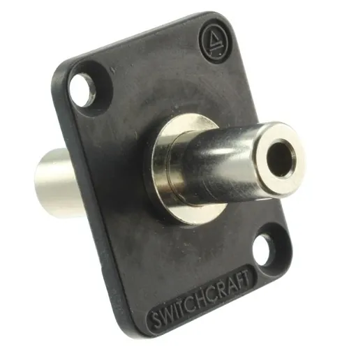 Switchcraft SWI-EH35MM2B EH Series 3.5mm Stereo Feed-Thru, Black