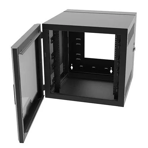 Ortronics SWM12RUPL-26-26 Swing Out Wall Mount Cabinet, 12RU X 26d, Plexiglass Door
