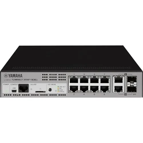 Yamaha SWR2311P-10G Intelligent L2 Network Switch With Poe, for Dante Audio Networks