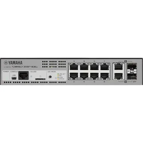 Yamaha SWR2311P-10G Intelligent L2 Network Switch With Poe, for Dante Audio Networks
