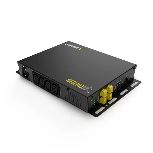 SurgeX SX-DC-8-12-120 AC/DC Multistage Surge Suppression, 4 IEC 120V/15A(AC), (2) 12V / (2) 24V DC Ports, (2) 2.5 USB Ports