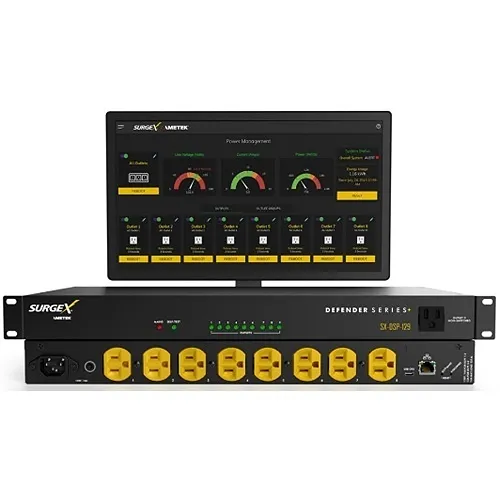 SurgeX SX-DSP-169 IP Connected Multi-Stage Surge Suppression, Detachable Power Cord