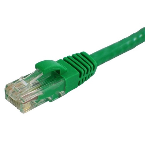 Lynn CAT6-01-GRB Optilink CAT6 UTP Stranded with Molded Boots Patch Cable, 1', Green