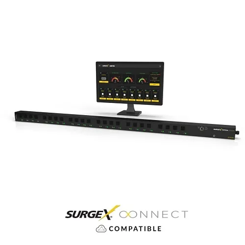 SurgeX SX-VS-1624 Vertical Series+ Smart Vertical PDU, 24-Outlet Configuration, 120V