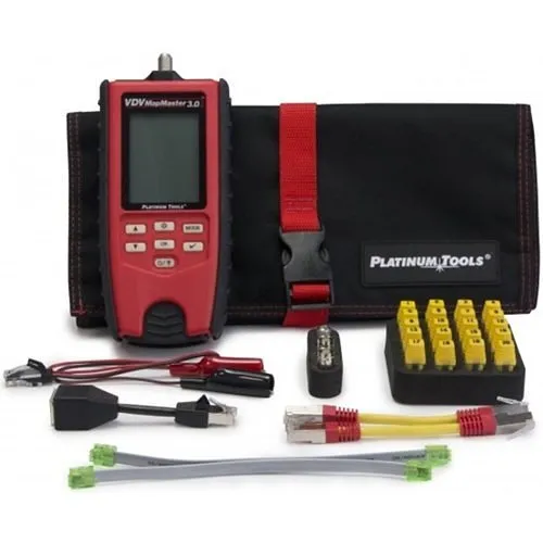 Platinum Tools T130K1 VDV MapMaster 3.0 Cable Tester Kit, Includes Testing Unit, Remote, Accessories and Case