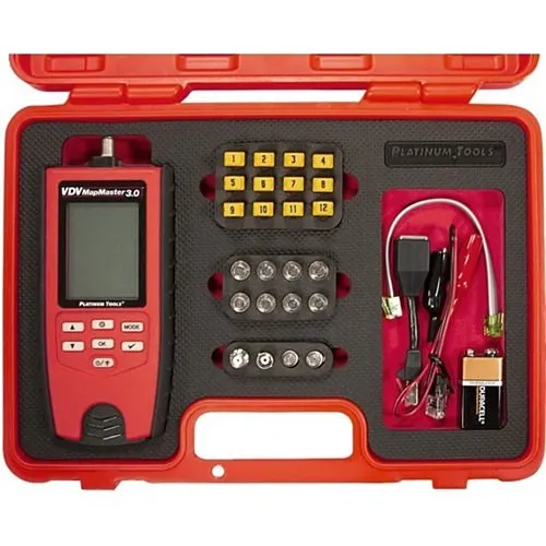 Platinum Tools T130K5 VDV MapMaster 3.0 Network & Coax Cable Tester Field Kit w/ Durable Case