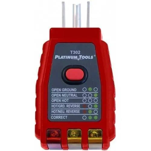 Platinum Tools T302C GFCI Electrical Socket Tester