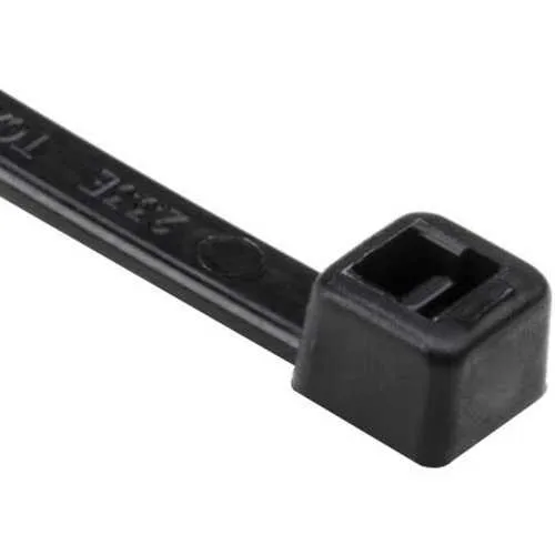 HellermannTyton T30L0M4 8" Cable Tie, UL Rated, 30lb Tensile Strength, PA66, 1000-Pack, Black