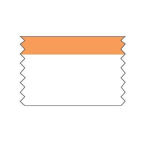 Panduit T400X000YX1 Thermal Transfer Continuous Tape, 4.00 x 50' (101.6mm x 15.24m), Blank, Polyester, Orange Header and White