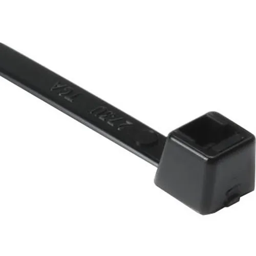 HellermannTyton T50R0M4 8" Cable Tie, UL Rated, 50 lb Tensile Strength, PA66, 1000-Pack, Black