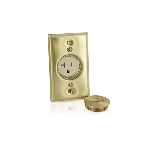 Leviton T5350-B Tamper-Resistant Single Receptacle, Recessed Display, 20A, 125V