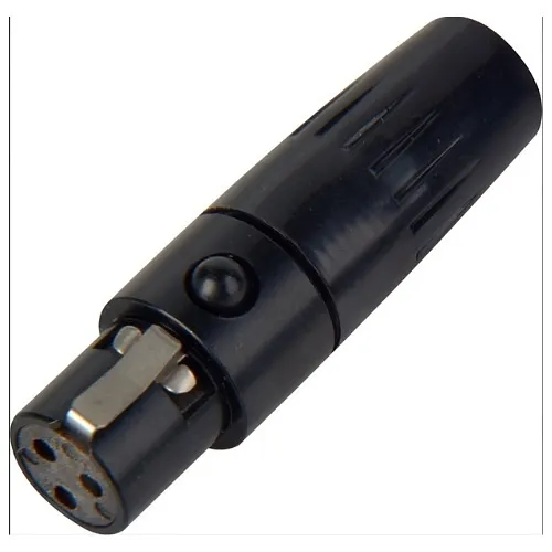 Switchcraft TA3FLBX Tini-QG 3-Pin Female Mini XLR Cable Mount, No Flex Relief, Silver Pins, Nickel