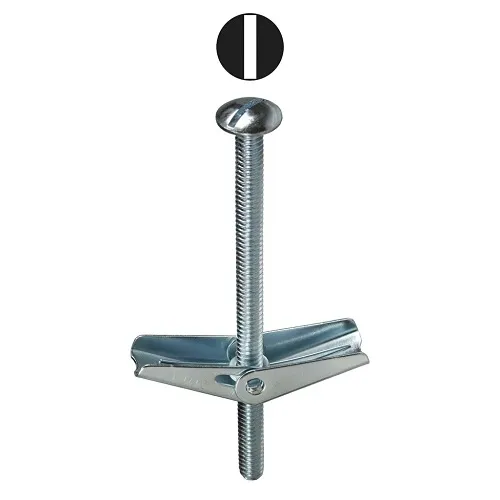 Dottie TB126 Bolt, 1/2" 6" Slotted Mushroom Head Toggle Bolt