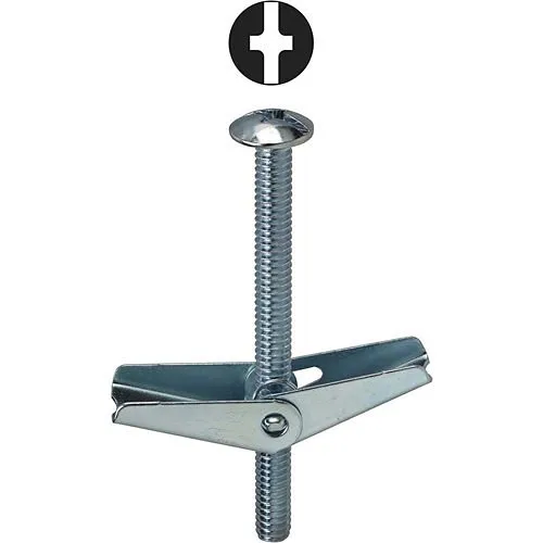 Dottie TBC83 1/8" 3" Phillips/Slotted Mushroom Head Toggle Bolt, 50-Pack