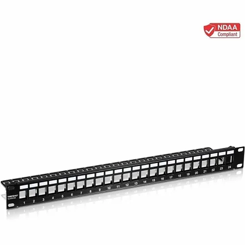 TRENDnet TC-KP24S 24-Port Blank Keystone Shielded 1U Patch Panel