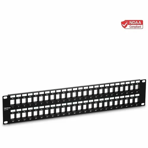 TRENDnet TC-KP48 48-Port Blank Keystone Shielded 2U HD Patch Panel