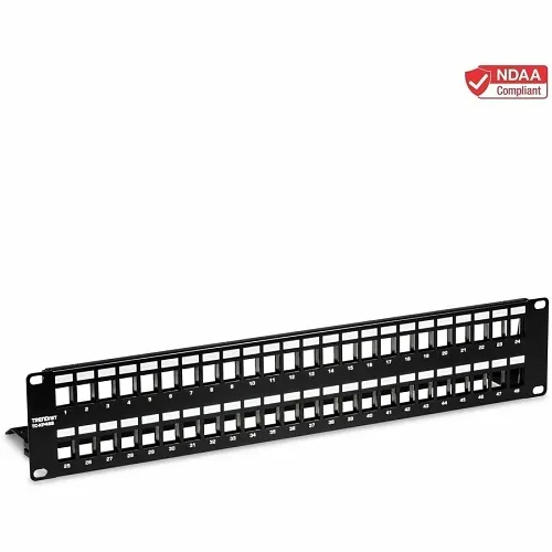 TRENDnet TC-KP48S 48-Port Blank Keystone Shielded 2U HD Patch Panel