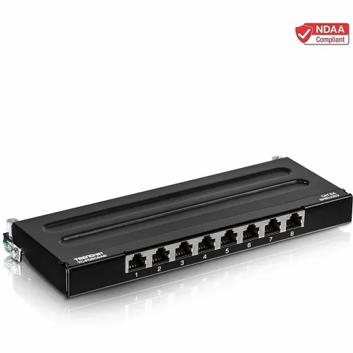 TRENDnet TC-P08C6AS 8-Port Cat6A Shielded Wall Mount Patch Panel