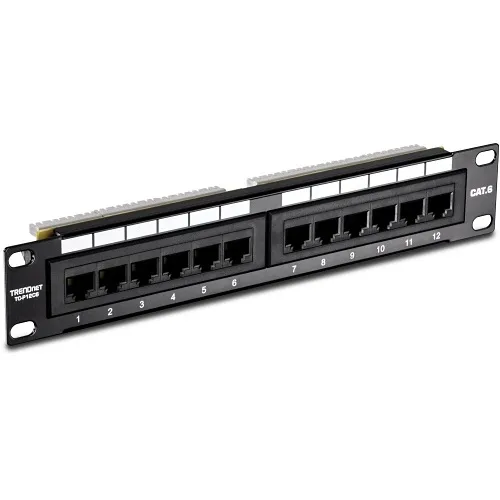 TRENDnet TC-P12C6 12-Port Cat6 Unshielded Patch Panel, 10 "es Wide