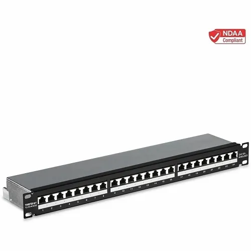 TRENDnet TC-P24C6AS 24-Port Cat6A Shielded 1U Patch Panel