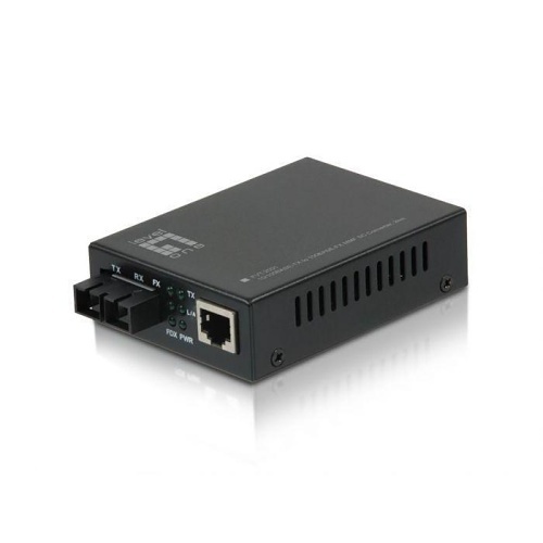 Levelone FVT-2001 10/100base to Tx-100base-Fx MMF SC Mini Media Converter, 2km