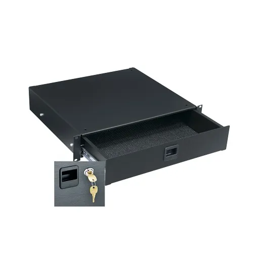 Middle Atlantic TD2LK Heavy Duty Rack Mounted Drawer, Textured Face with Lock