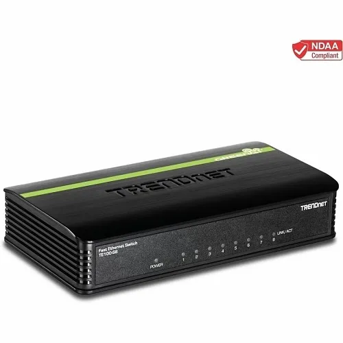TRENDnet TE100-S8 8-Port 10/100 Mbps GREENnet Switch