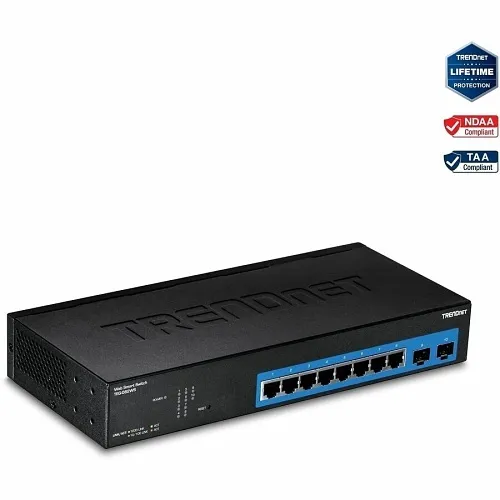 TRENDnet TEG-082WS 8-Port Gigabit Web Smart Switch, 16Gbps