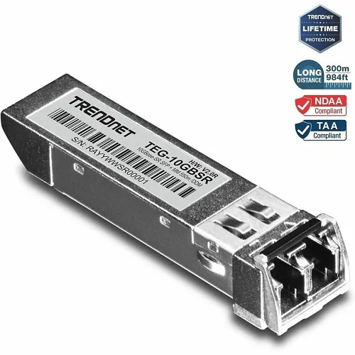 TRENDnet TEG-10GBSR 10GBASE-SR SFP+ Multi Mode LC Module 550m with DDM