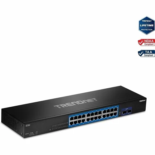 TRENDnet TEG-30262 24-Port Gigabit Switch with x 10G SFP+ Slots