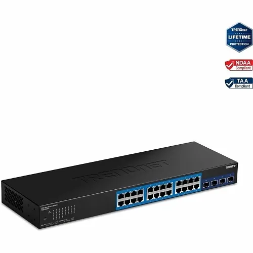 TRENDnet TEG-30284 24-Port Gigabit Web Smart with x 10G SFP+ Slots
