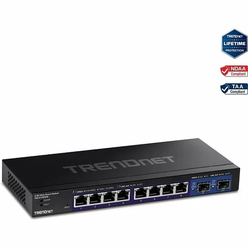 TRENDnet TEG-3102WS 10-Port Multi-Gig Web Smart Switch Compatible with 100/1000BASE-T, 80Gbps Switching Capacity