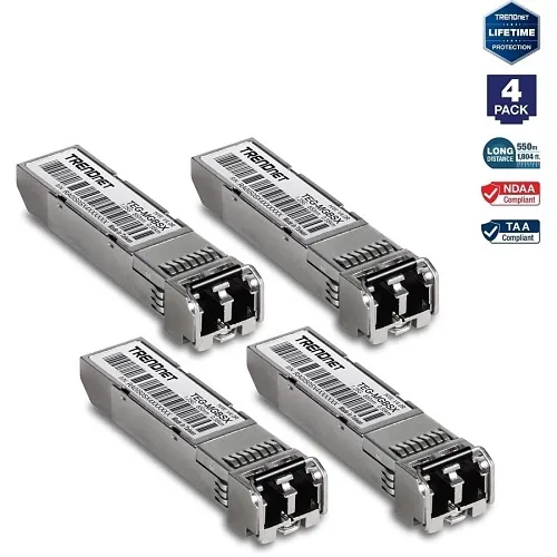 TRENDnet TEG-MGBSX/4 SFP Multi-Mode LC Module, 4-Pack, 550m