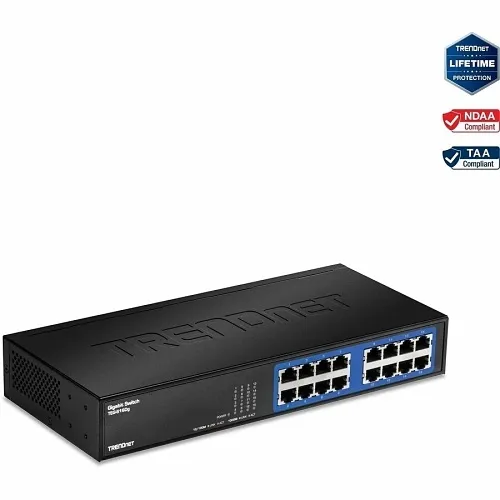 TRENDnet TEG-S16DG 16-Port Gigabit GREENnet Desktop, 32Gbps