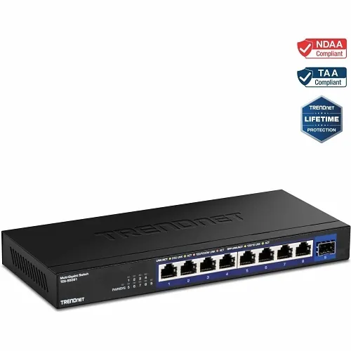 TRENDnet TEG-S5091 Network Switch, 9-Port 2.5G Unmanaged with 10G SFP+ Port