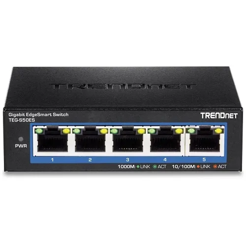 TRENDnet TEG-S50ES 5-Port Gigabit EdgeSmart Switch, 10 Gbps